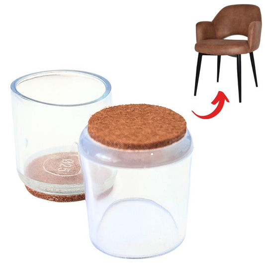 Round Felt Silicone Chair Leg Protectors | Extra-Durable Chair Floor Protectors